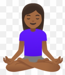 Medium - Black Meditating Emoji,Emojis To Use For Yoga