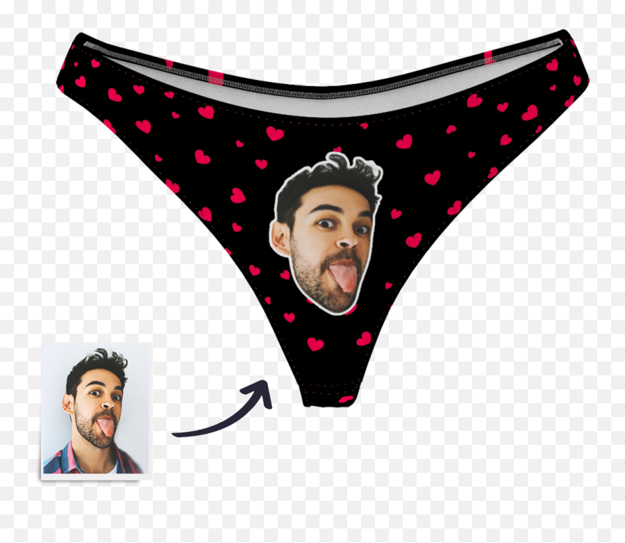 Womens Thong Panty - Underwear With Guys Face On It Emoji,Thong Emoji