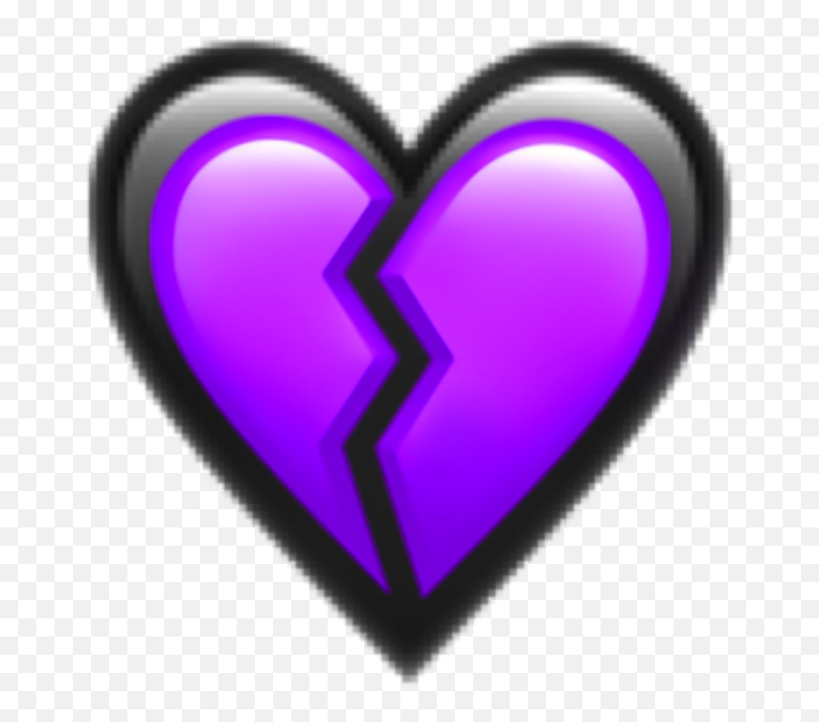 Black Purple Emoji Broken Heart - Girly,Fade Emoji Black Purple Emoji Broken Heart - Girly,Fade Emoji