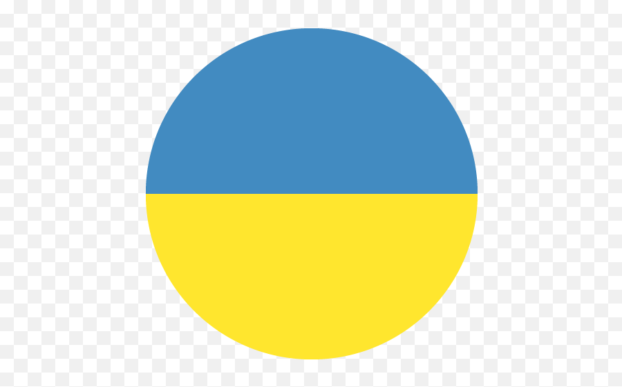 Flag Of Ukraine - Ukraine Flag Round Png Emoji,Ukrainian Flag Emoji