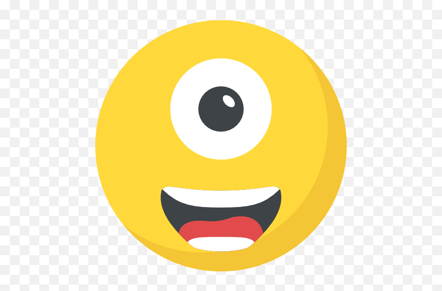 Cyclops - Wide Grin Emoji,A Cyclops Emoticon Smiley