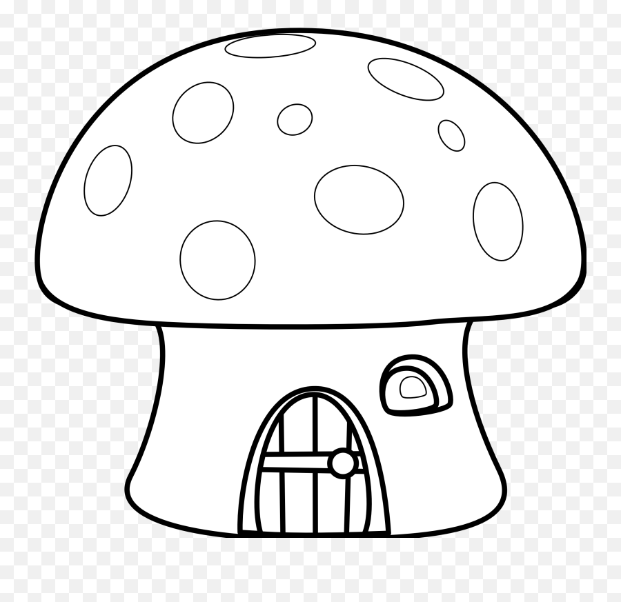 Mushroom Clip Art Clipart Photo 4 - Clipartix Mushroom House Coloring Pages Emoji,Mushroom Emoji