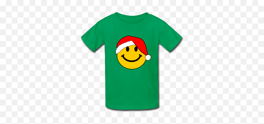 Santa Smiley Face For Christmas T - Shirt Id 11297408 Emoji,Santa Emoticon