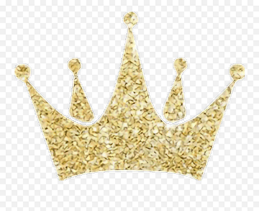 Gold Crown Princess Tumblr Girly Sticker By Suzan - Transparent Gold Glitter Crown Png Emoji,Princess Emoji Tumblr