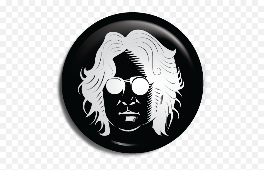 John Lennon - Jiffy Buttons U0026 Vinyl Hair Design Emoji,John Lennon Emoticon