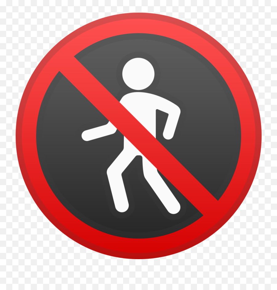 No Pedestrians Emoji Meaning With - No Pedestrians Emoji,No Entry Emoji