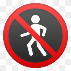 No Pedestrians Emoji Meaning With - No Pedestrians Emoji,No Entry Emoji