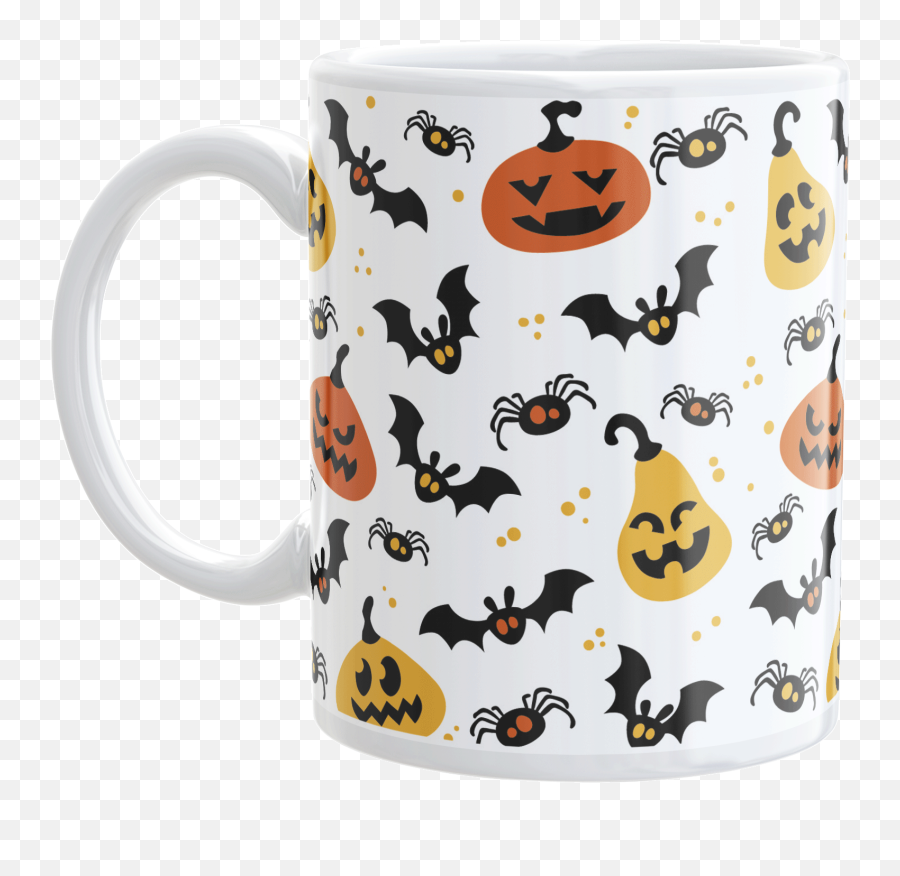 Tazza Zucche Sorridenti Halloween - Magic Mug Emoji,Emoticon Sorridenti