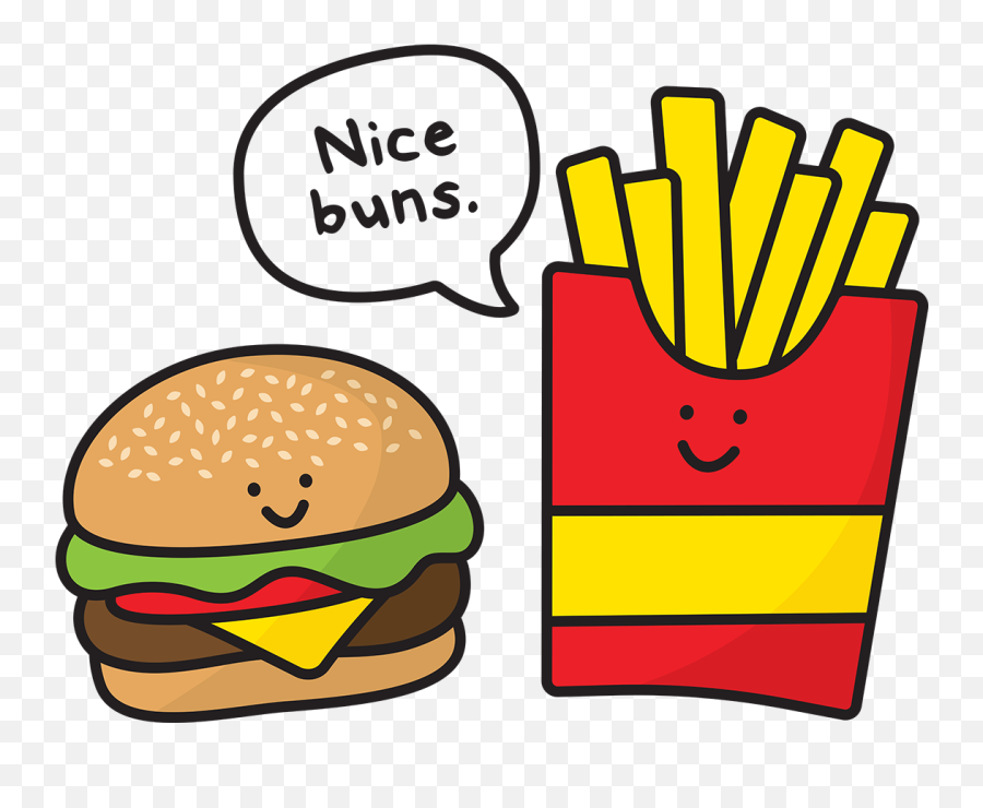Nice Buns By Emily Hill - Food Group Emoji,French Fry Emoji