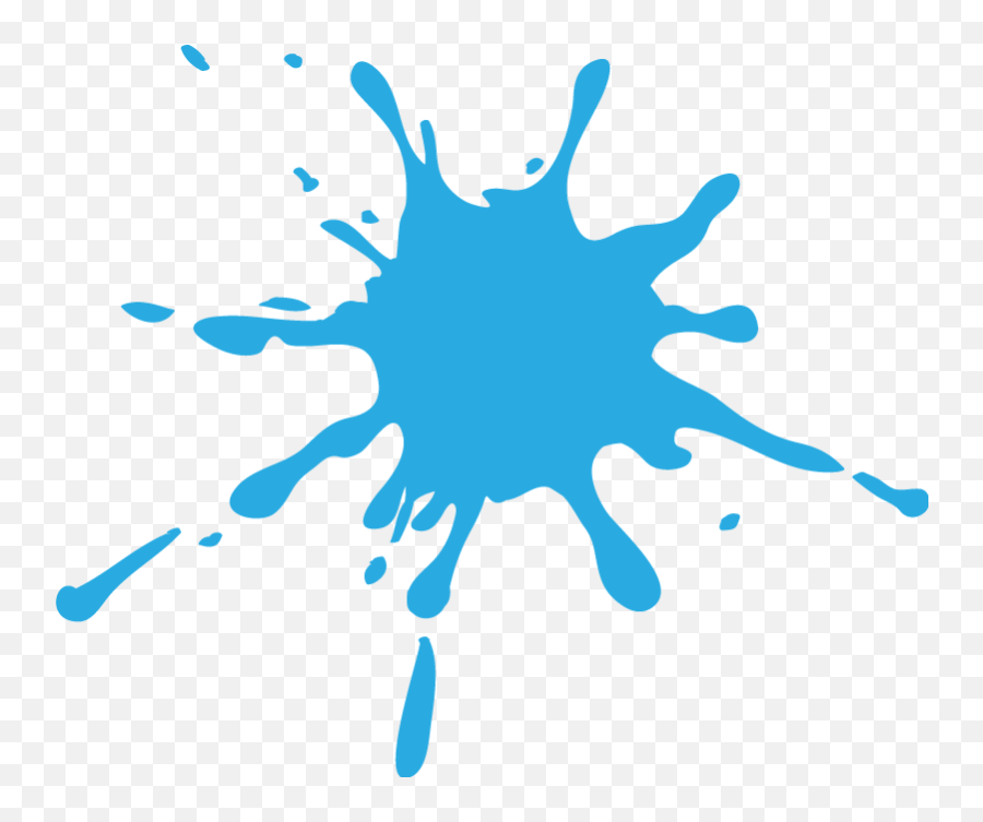 Splash Color Blue Vinyl Wall Art - Colour Splotches Emoji,Emoticons Wall