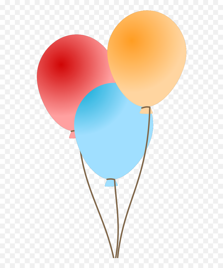 Three Balloons Png Svg Clip Art For Web - Download Clip Art Emoji,3 Red Balloons Emoji
