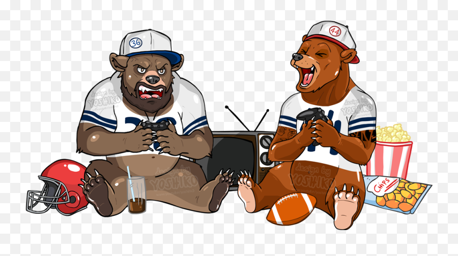 Football Clipart Bear Football Bear Transparent Free For - Gaming Bears Cartoon Emoji,Chicago Bears Emoji