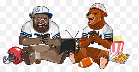 Football Clipart Bear Football Bear Transparent Free For - Gaming Bears Cartoon Emoji,Chicago Bears Emoji