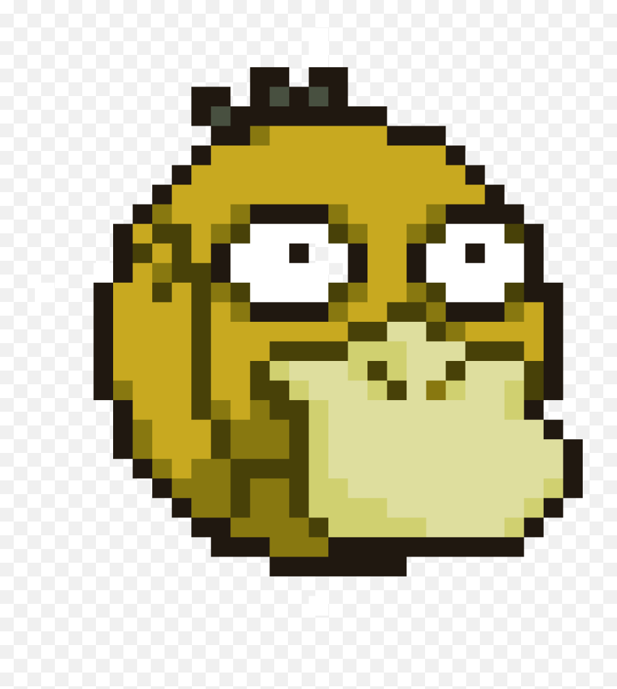 Psyduck - Minecraft Meteor Pixel Art Emoji,Grasshopper Emoticon Small Icon-size