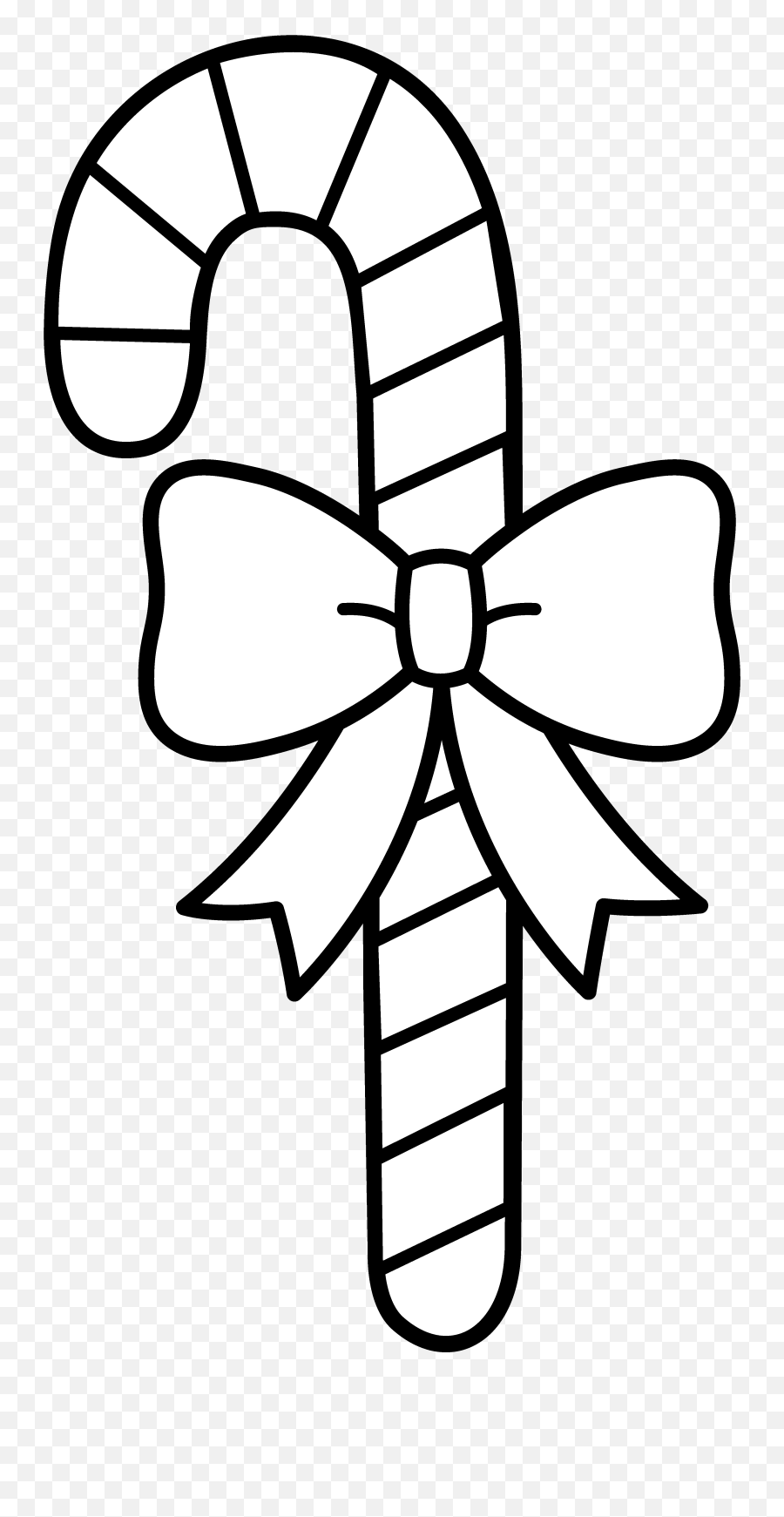 Clip Black And White Download Christmas Coloring Page - Candy Cane Clip Art Black And White Emoji,Candycane Emoji