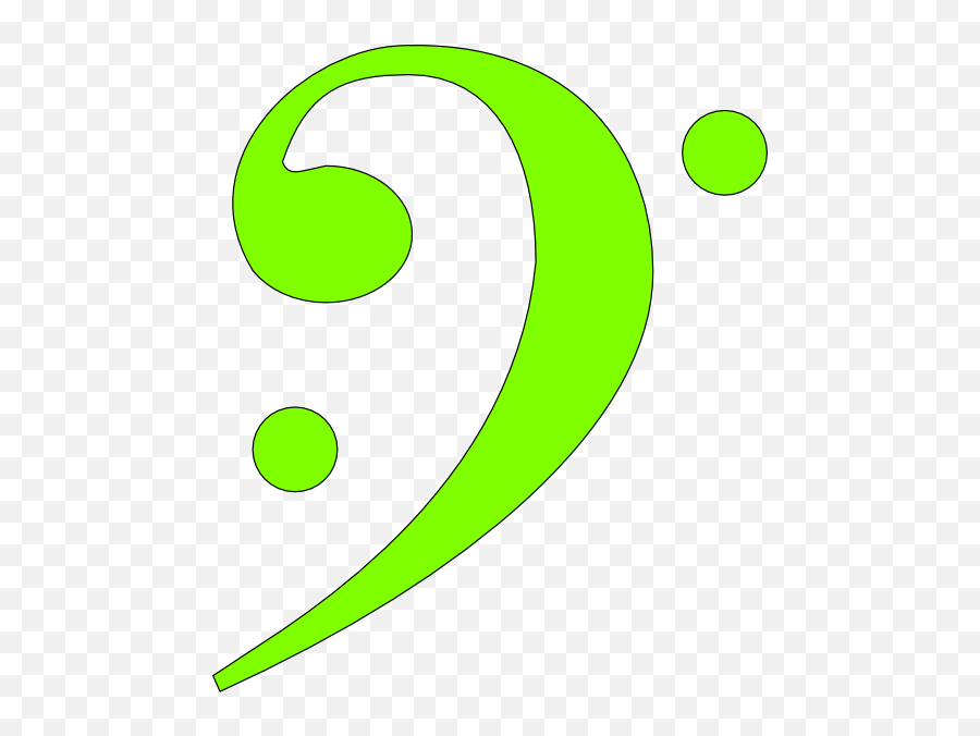 Lime Green Bass Clef Free Image Download - Bass Clef Clipart Green Emoji,Lime Green Color Emotion