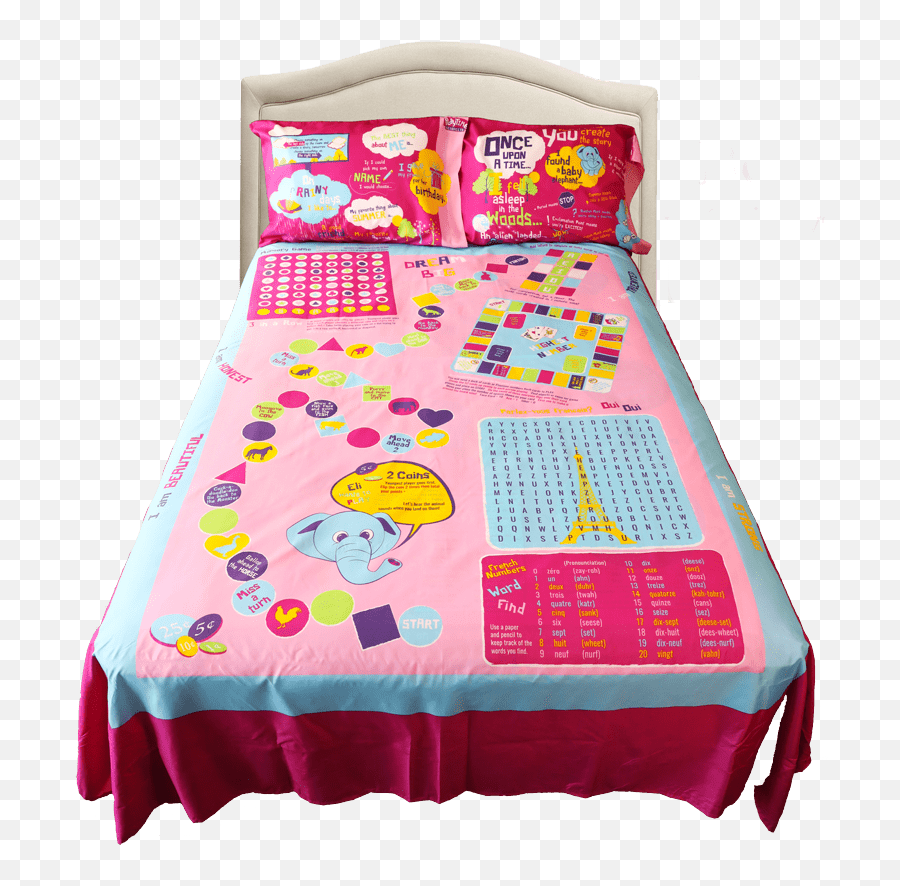 Dad Creates Board Game Bed Sheets For - Kids Sheets With Games Emoji,Pink Emojis Bed Spreads