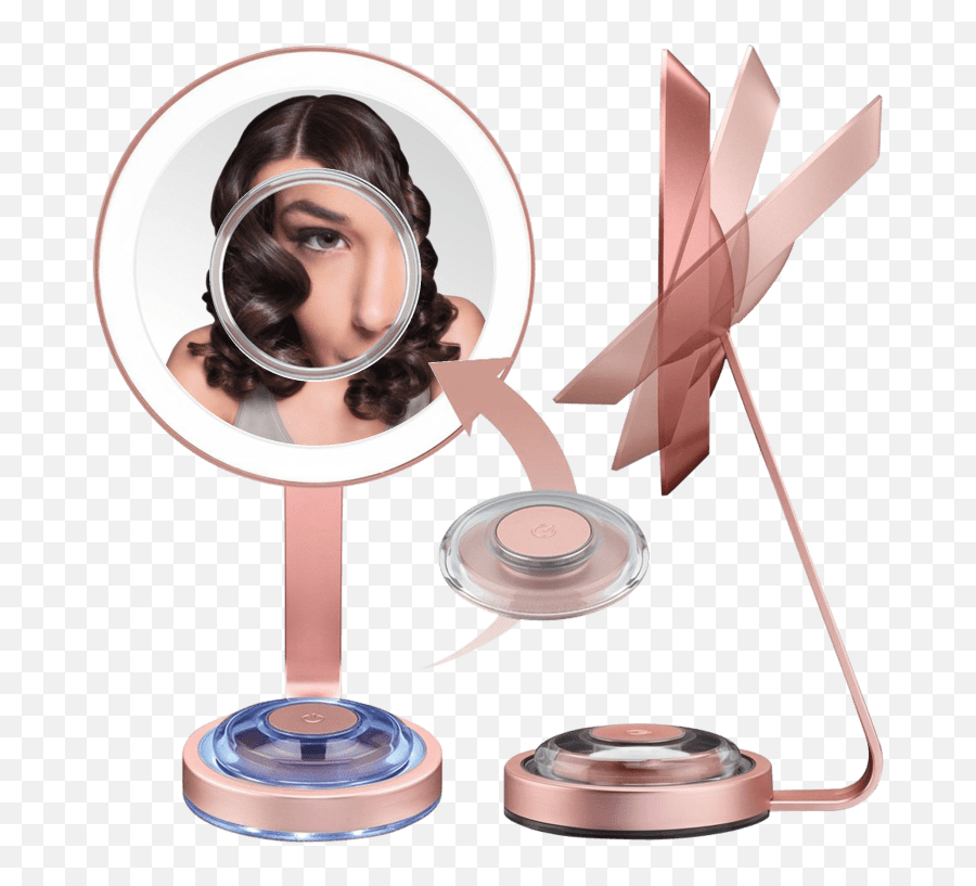 Conair 1x10x Lifetime Led Makeup Mirror With Magnetic Spot - Mirror Emoji,Microphone Box Umbrella Emoji