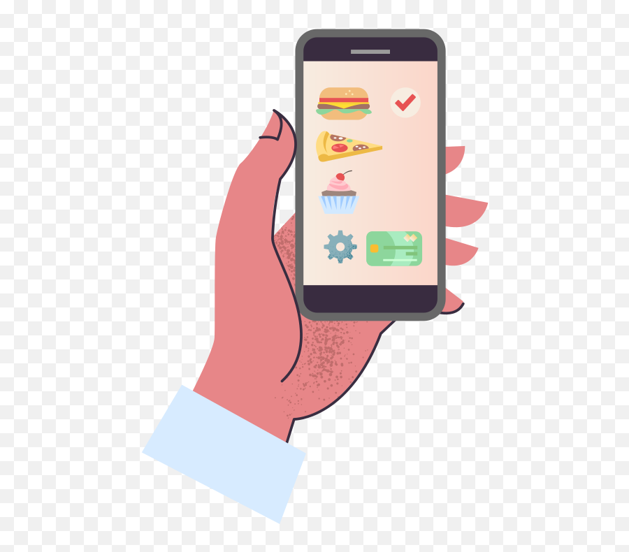 Ordering Food Delivery Clipart Illustration In Png Svg Emoji,Food Emojis Apple Ham,burger