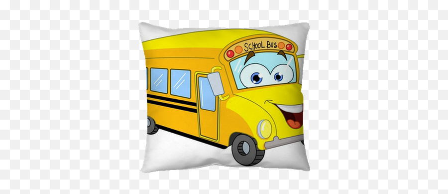 Cartoon School Bus Throw Pillow U2022 Pixers U2022 We Live To Change Emoji,Throw You Under The Bus Emoticon