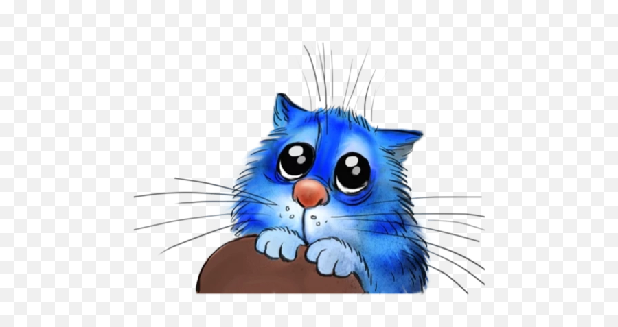 Mace Blu Stickers For Whatsapp - Blue Cats Whatsapp Emoji,Mace Emoji