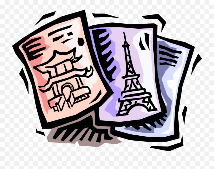 Vector Illustration Of Holiday Vacation Tourist Destination - Travel Brochure Clipart Transparent Emoji,Tourist Emoji