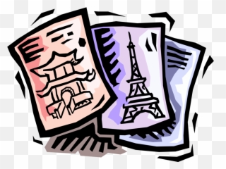 Vector Illustration Of Holiday Vacation Tourist Destination - Travel Brochure Clipart Transparent Emoji,Tourist Emoji