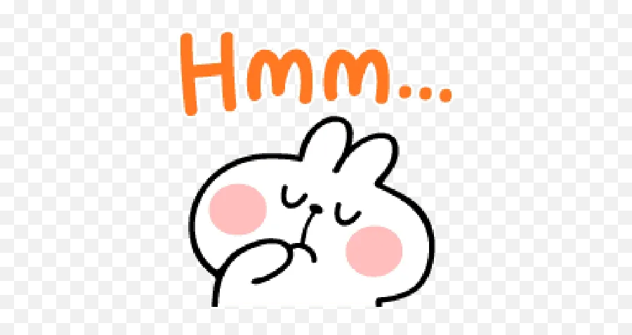 Poiled Rabbit A Word Emoji 2 Whatsapp - Dot,The Hmm Emoji