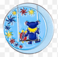 Grateful Dead Moon Swing Pins Clipart - Grateful Dead Emoji,Grateful Dead Bear Emoji