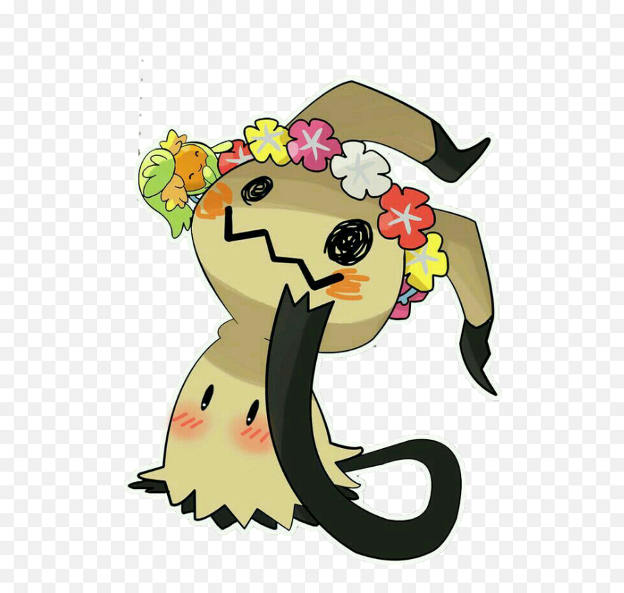 Mimikyu Sticker - Pokemon Comfey Cute Emoji,Mimikyu Emoji