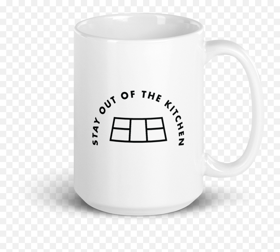 Stay Out Of The Kitchen Coffee Mug - Serveware Emoji,Emoji Mugs
