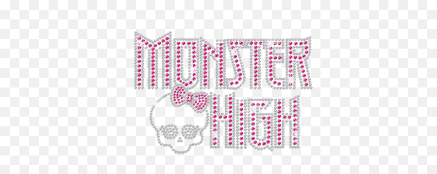 Pink Crystal Monster High Skull Iron - Dot Emoji,Monster High Emotion