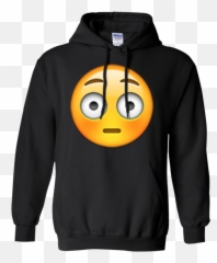 Emoji - Flushed Face T Shirt U0026 Hoodie Hoodies For Motorcycle Riding,Emoticon 83