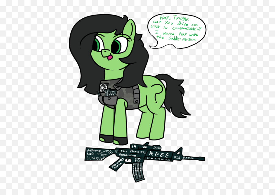 Anonfilly Rifle Safe - Fictional Character Emoji,Meme About Emotion Using Weapons