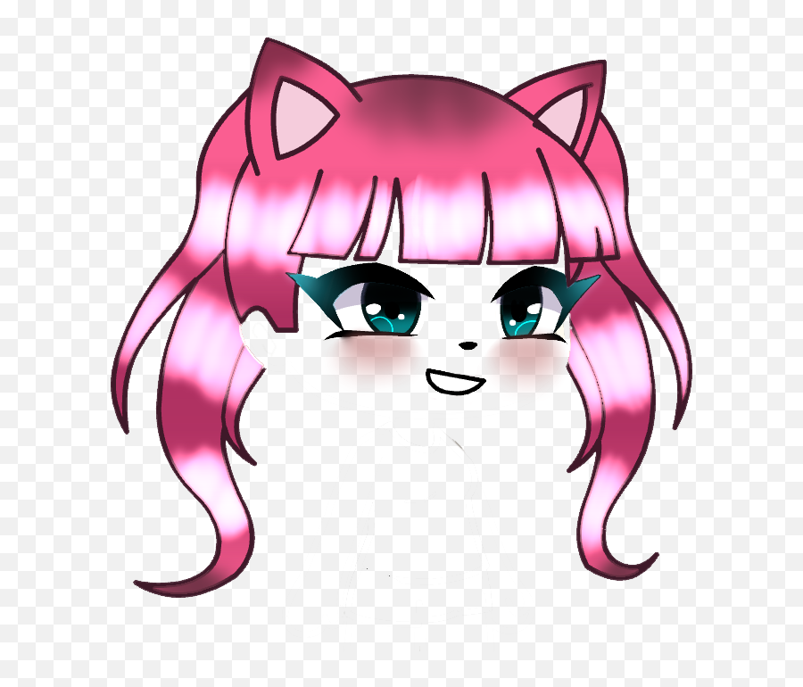 Gachaedit Gacha Gachalifeedit Sticker - Cat Pink Gacha Life Hair Emoji,Owocat Emojis