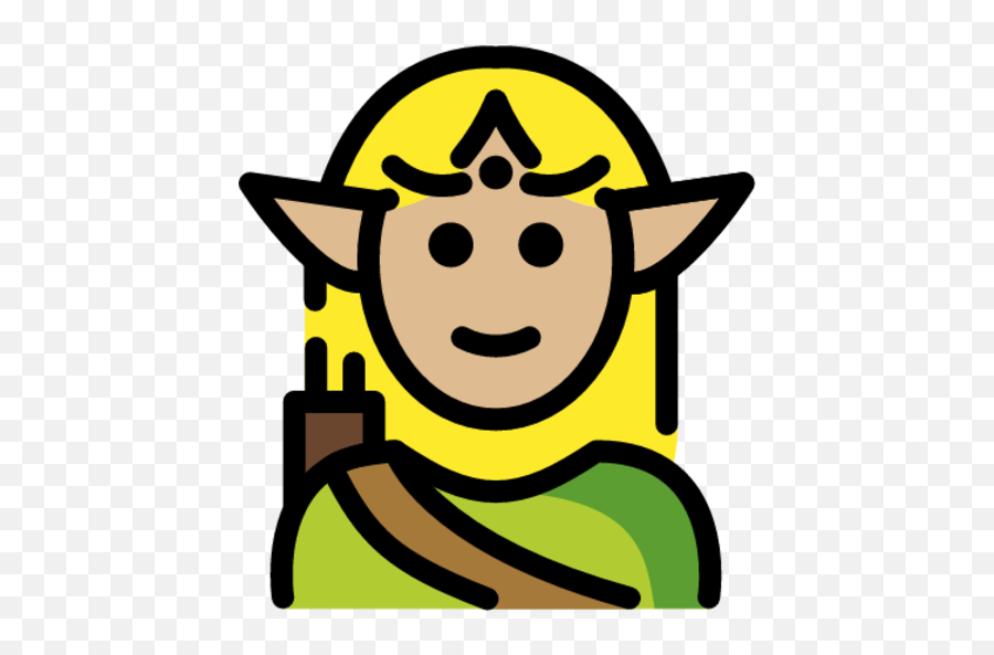 Medium - Openmoji Emoji,Elf In Emojis