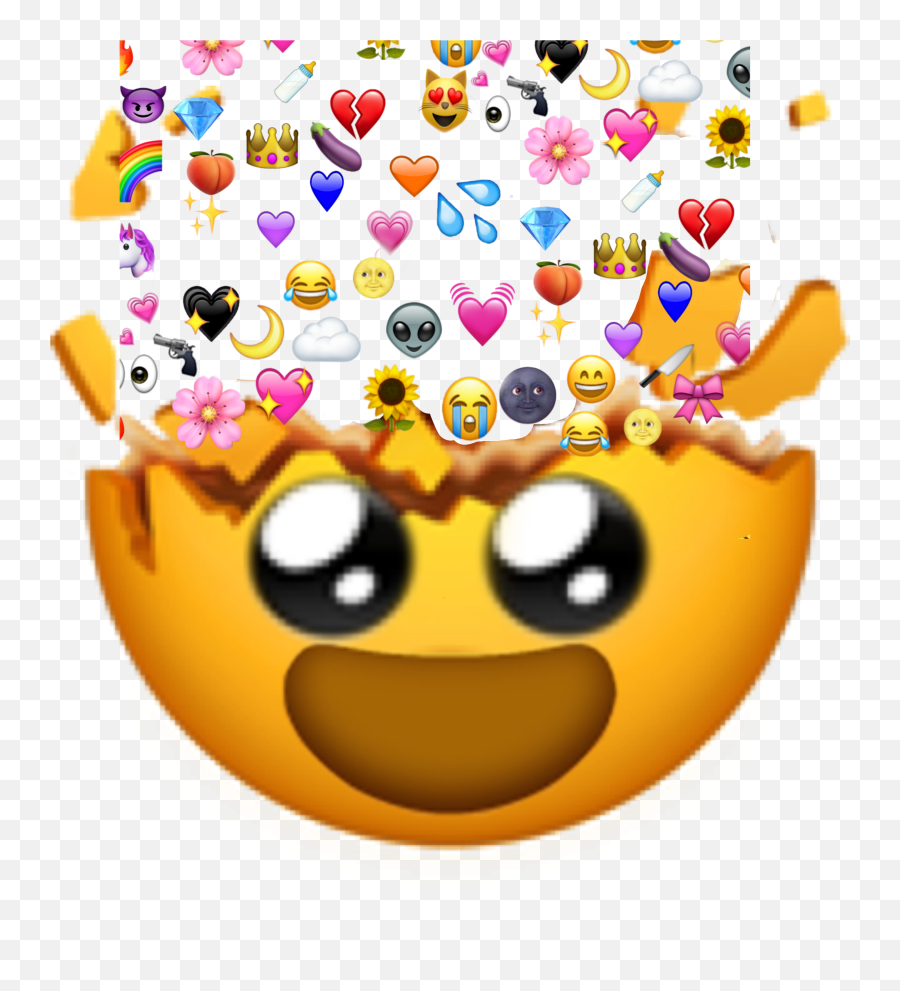 The Most Edited - Png Iphone Exploding Head Emoji,Buggy Eyes Emoticon