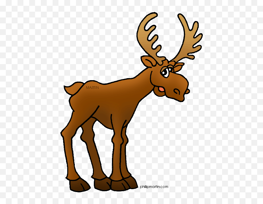 Moose Clipart Cartoon Free Clipart - Transparent Moose Clipart Emoji,Moose Emoji