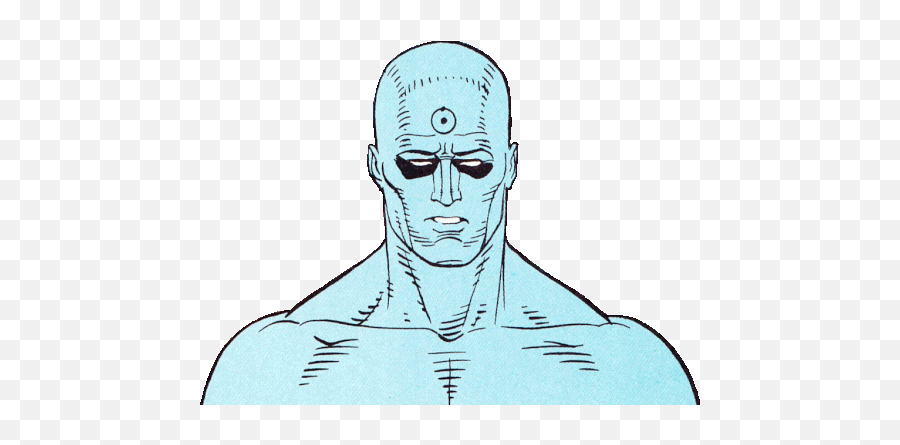 Dr Manhattan Gif - Animated Gif Dr Manhattan Gif Emoji,Judge Dredd Gif Emotions