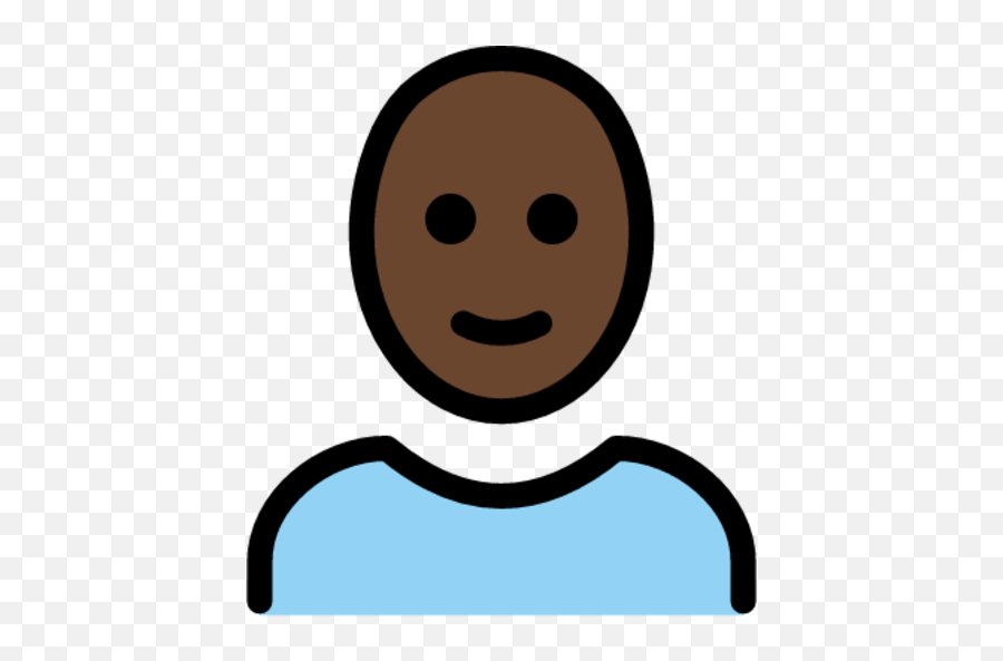 Person Dark Skin Tone Bald Emoji - Download For Free Happy,Rowing Emoticon