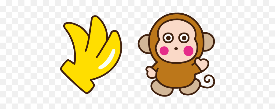 Monkichi And Banana Cute Mouse Sanrio Pretty And Cute - Monkichi Sanrio Emoji,Mouse Rabbit Squirrel Emoji