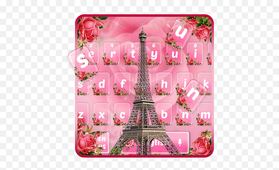Pink Flowers Eiffel Tower Keyboard U2013 Apps On Google Play Emoji,Eifel Tower Emoji