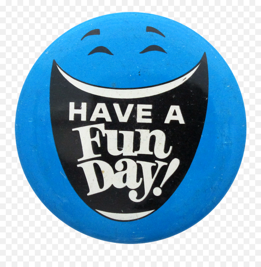 Have A Fun Day Blue Busy Beaver Button Museum Emoji,Fun Emoticon