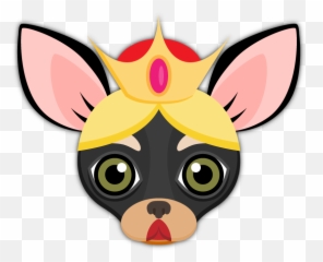 Black Tan Chihuahua Emoji Stickers For - Happy,Down Arrow Dog Emoji