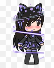 Purple Gachalife Girl Sticker - Fictional Character Emoji,Idk Emoji Girl