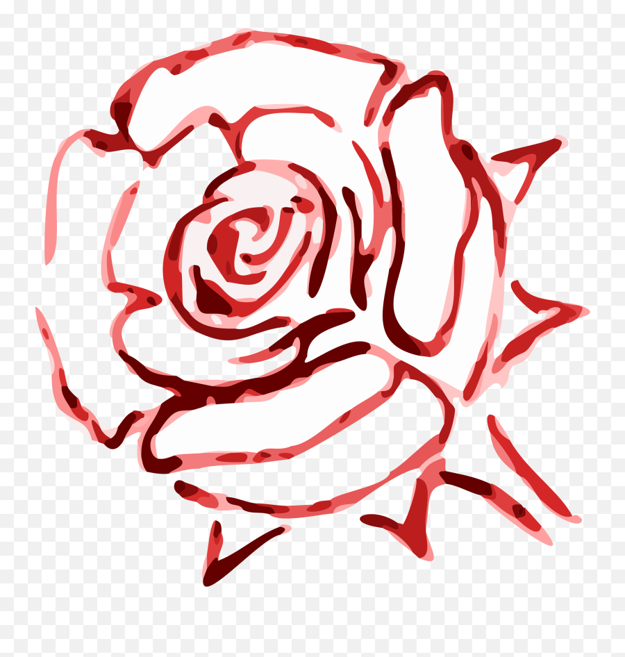 Garden Roses Cut Flowers Red - Transparent Red Rose Outline Emoji,Red Rose Emoji