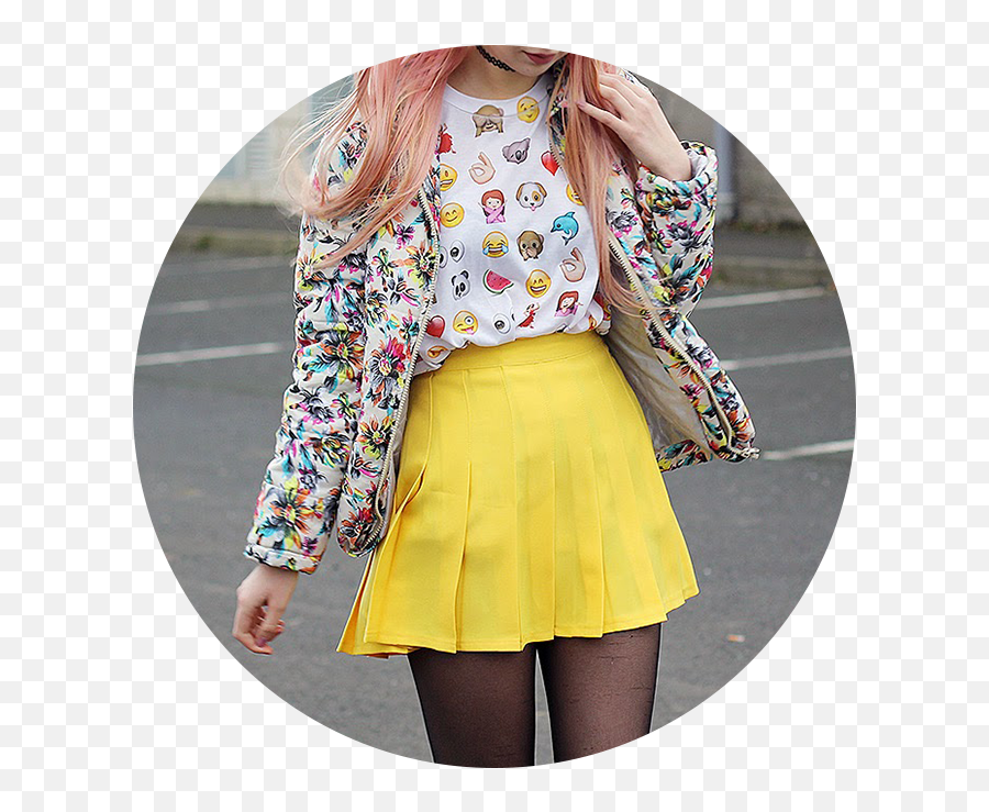 Mini Skirts - Long Sleeve Emoji,Where To Get Emoji Outfits