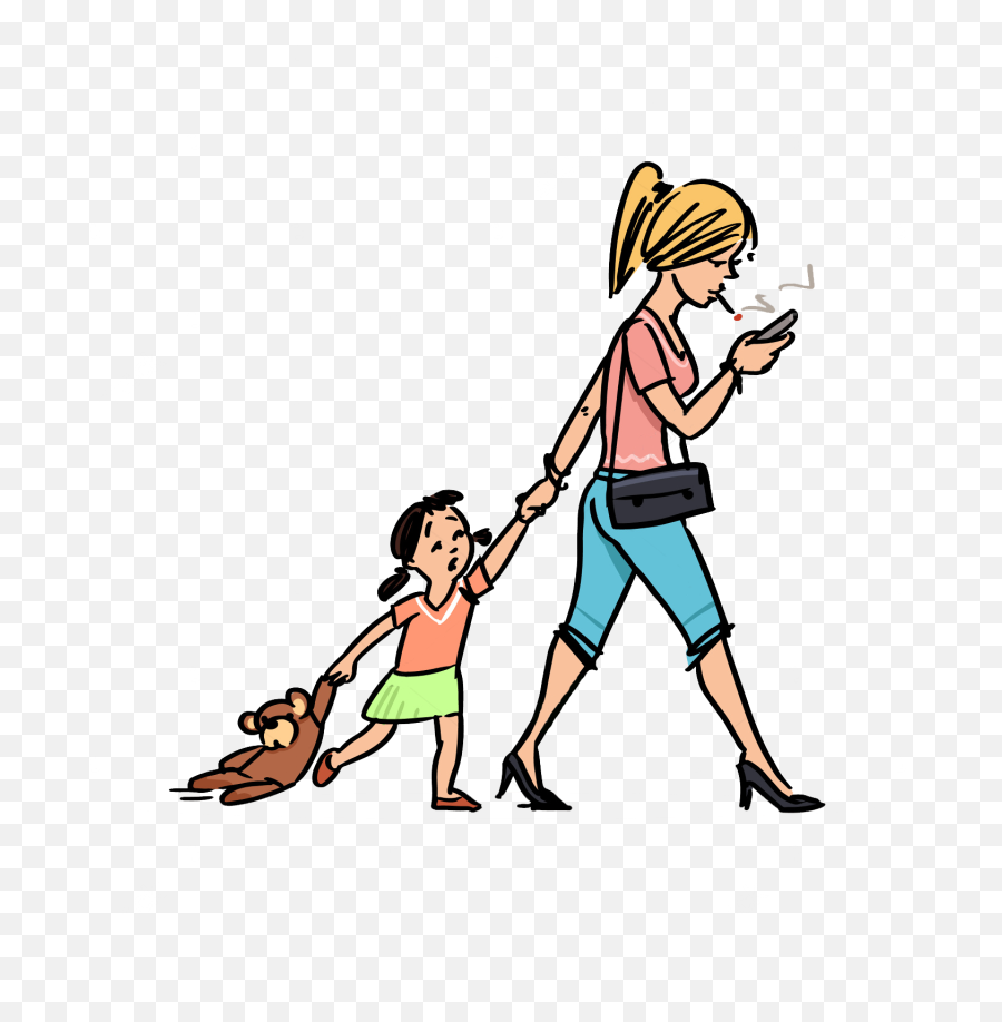 Fighting Clipart Kid Bad Habit - Cartoon Parenting Style Neglectful Parenting Clipart Emoji,Angry Fighting Emoji
