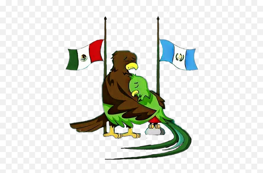 Mexico Guatemala Union Sticker - Mexico And Guatemala Flag Emoji,Guatemala Flag Emoji