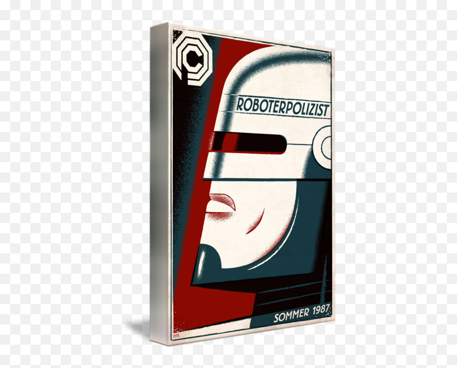 Robocop Retro German Version By Travis Pitts - German Poster Art Emoji,Why Did Robocop Have No Emotion
